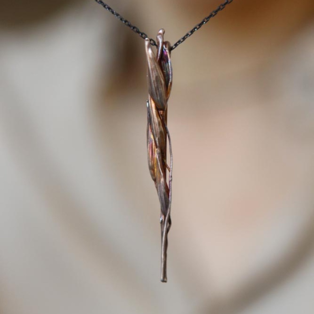 Pendant in silver,Oats